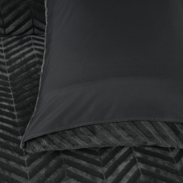 Sleeptime Chevron Teddy Antraciet 140 x 200/220 cm - Afbeelding 5