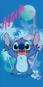 Stitch strandlaken aloha blauw 70 x 140 cm Katoen