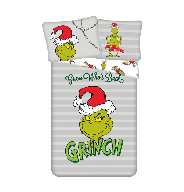 Grinch Dekbedovertrek 140 x 200 cm - Katoen - Pre order - Afbeelding 2