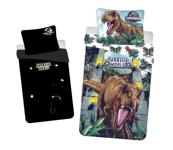 Jurassic World Dekbedovertrek Roar Glow in the dark  140 x 200 cm - Afbeelding 2