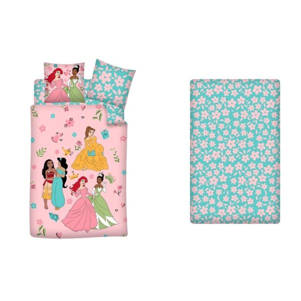Disney Princess Dekbedovertrek 140 x 200 cm + 90 x 200 cm + 25 cm katoen - Afbeelding 3