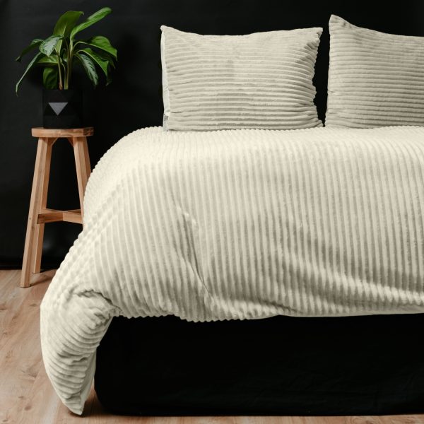 Sleeptime Rib Teddy Beige 200 x 200/220 cm - Afbeelding 2