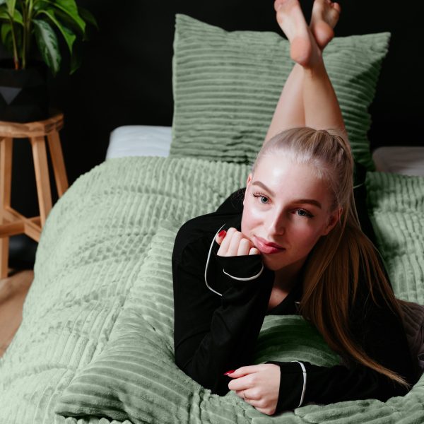 Sleeptime Rib Teddy Groen 140 x 200/220 cm - Afbeelding 3