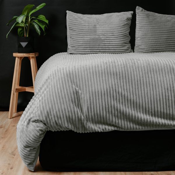Sleeptime Rib Teddy Grijs 200 x 200/220 cm - Afbeelding 2