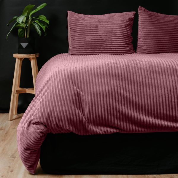 Sleeptime Rib Teddy Oud Roze 140 x 200/220 cm - Afbeelding 2