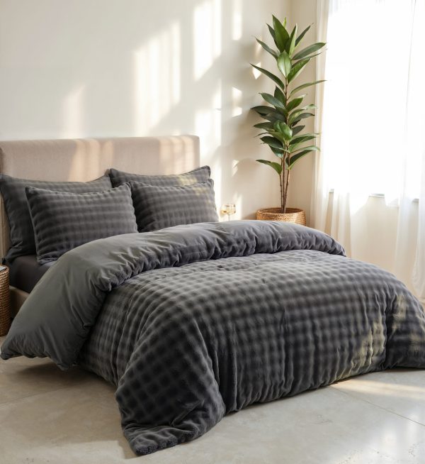 Sleeptime Pom Pom Antraciet 200 x 220 cm - Afbeelding 2