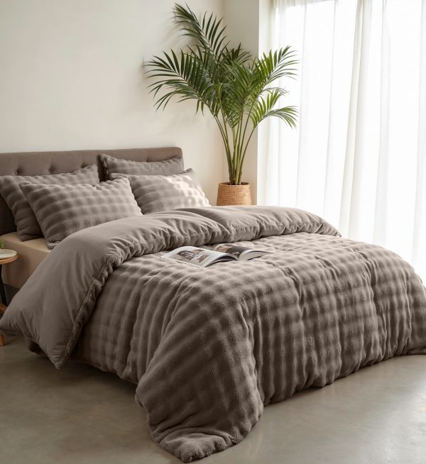 Sleeptime Pom Pom Taupe 200 x 220 cm - Afbeelding 2
