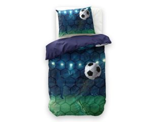 Little Monster Live football Blauw 140 x 200/220 cm