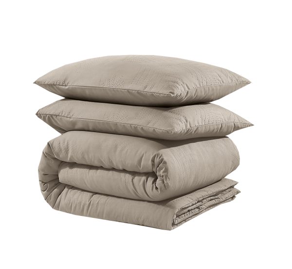Sleeptime Leaves 3D Taupe/Grijs 140 x 200/220 cm - Afbeelding 3