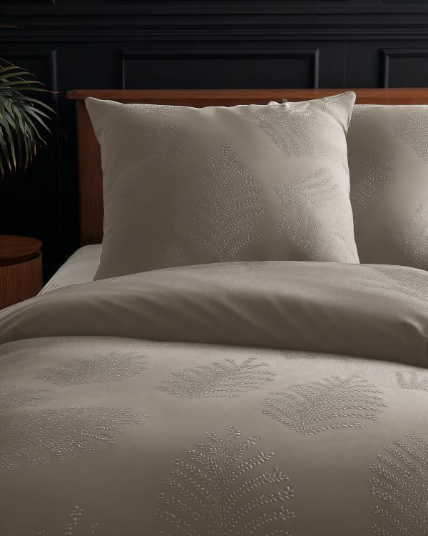 Sleeptime Leaves 3D Taupe/Grijs 240 x 200/220 cm - Afbeelding 2