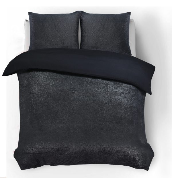 Sleeptime Glamour Flanel Deco Foil Zwart 200 x 200/220 cm - Afbeelding 2
