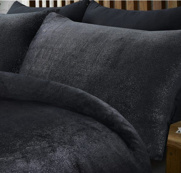 Sleeptime Glamour Flanel Deco Foil Zwart 200 x 200/220 cm - Afbeelding 3