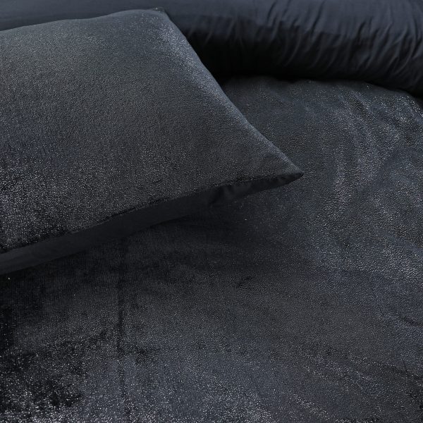 Sleeptime Glamour Flanel Deco Foil Zwart 200 x 200/220 cm - Afbeelding 5