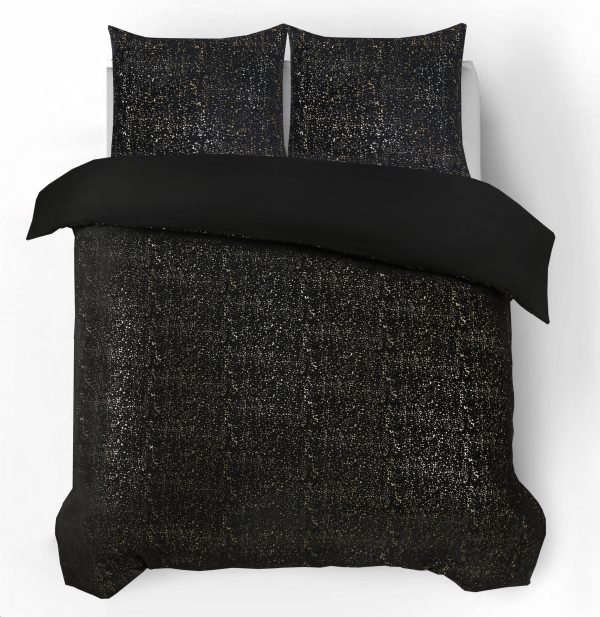 Sleeptime Glamour Flanel Sprankle Foil Zwart 240 x 200/220 cm - Afbeelding 2