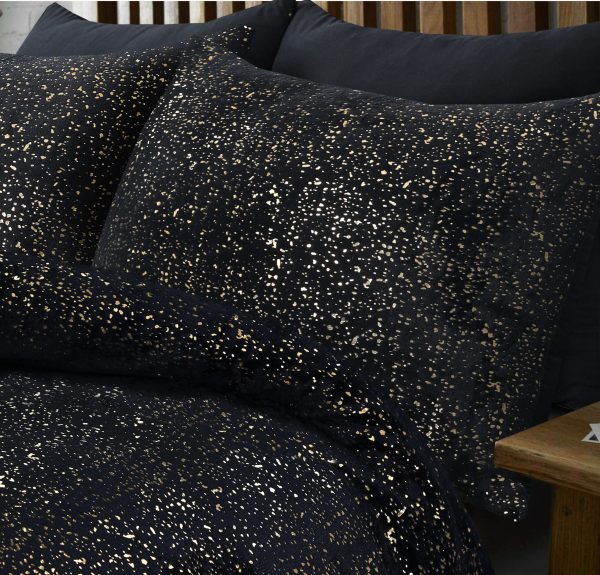 Sleeptime Glamour Flanel Sprankle Foil Zwart 240 x 200/220 cm - Afbeelding 3