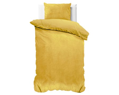 Sleeptime Velvet Uni Dekbedovertrek Goud 140 x 220 cm