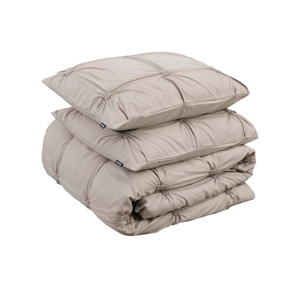 Sleeptime Punch pintuck Taupe 140 x 200/220 cm - Afbeelding 5