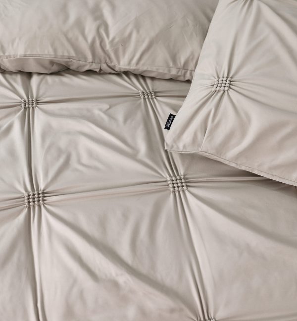Sleeptime Punch pintuck Taupe 240 x 200/220 cm - Afbeelding 4