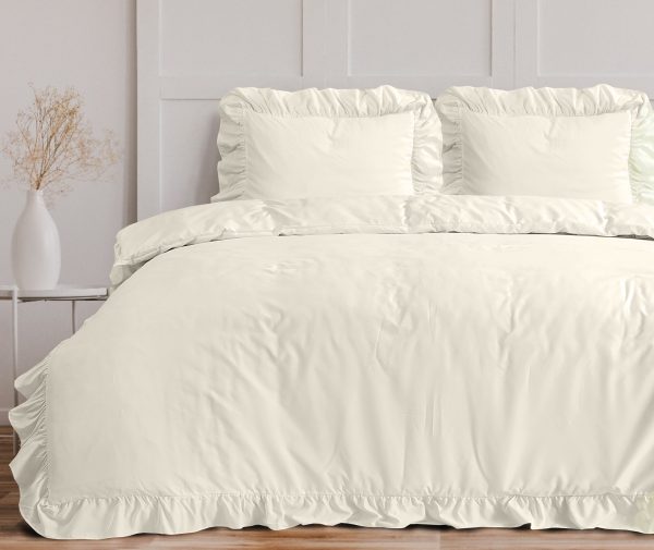 Sleeptime Ruffles Creme 200 x 200/220 cm - Afbeelding 3