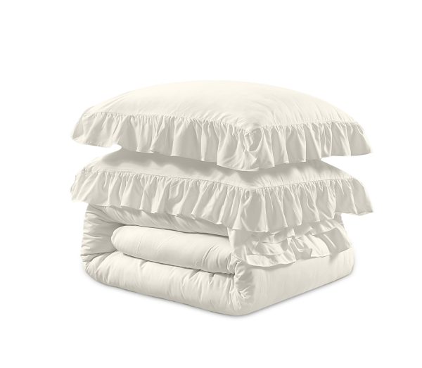 Sleeptime Ruffles Creme 200 x 200/220 cm - Afbeelding 5