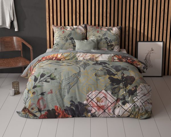 Sleeptime Triangle Nature Groen 200 x 200/220 cm - Afbeelding 2
