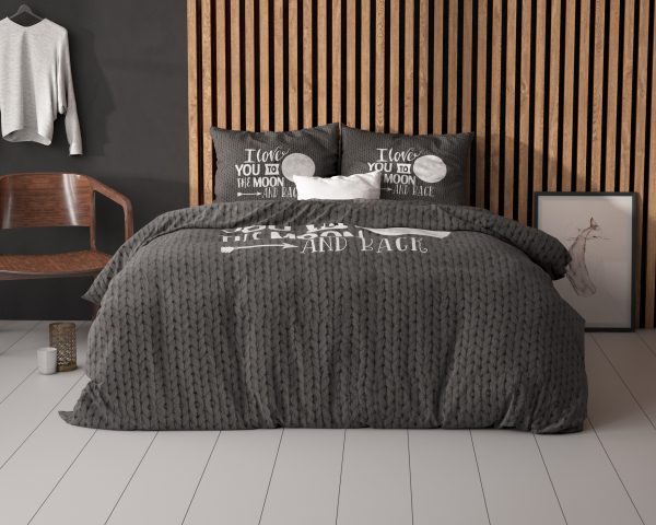 Sleeptime Moon And Back Antraciet 140 x 200/220 cm - Afbeelding 2