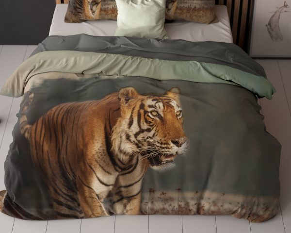 Sleeptime Nature Tiger Taupe 140 x 200/220 cm - Afbeelding 5