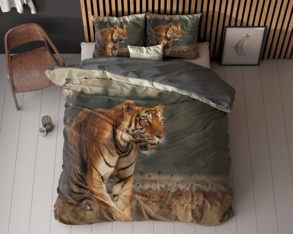 Sleeptime Nature Tiger Taupe 200 x 200/220 cm - Afbeelding 2