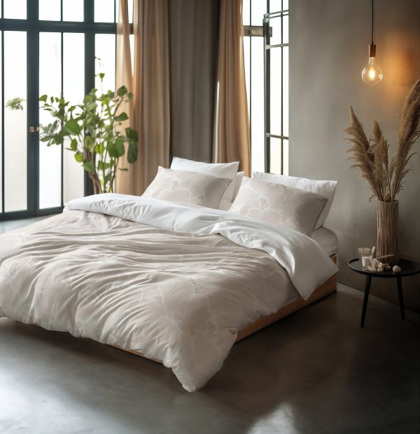 Sleeptime Ginkgo Whisper Zand/Grijs 200 x 200/220 cm - Afbeelding 2