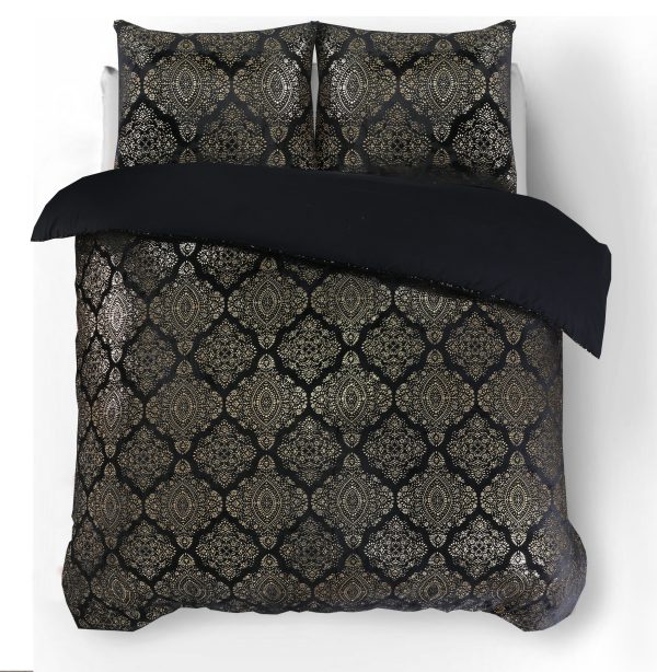 Sleeptime Glamour Flanel Art Foil Zwart 240 x 200/220 cm - Afbeelding 2