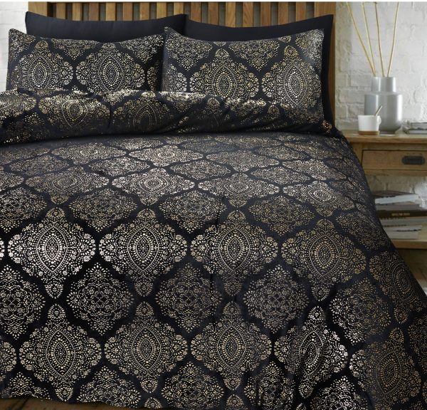 Sleeptime Glamour Flanel Art Foil Zwart 240 x 200/220 cm
