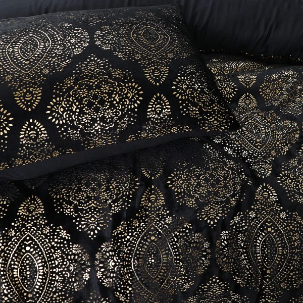Sleeptime Glamour Flanel Art Foil Zwart 240 x 200/220 cm - Afbeelding 5