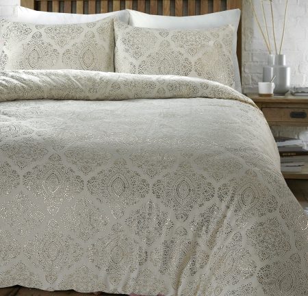 Sleeptime Glamour Flanel Art Foil Creme 140 x 200/220 cm