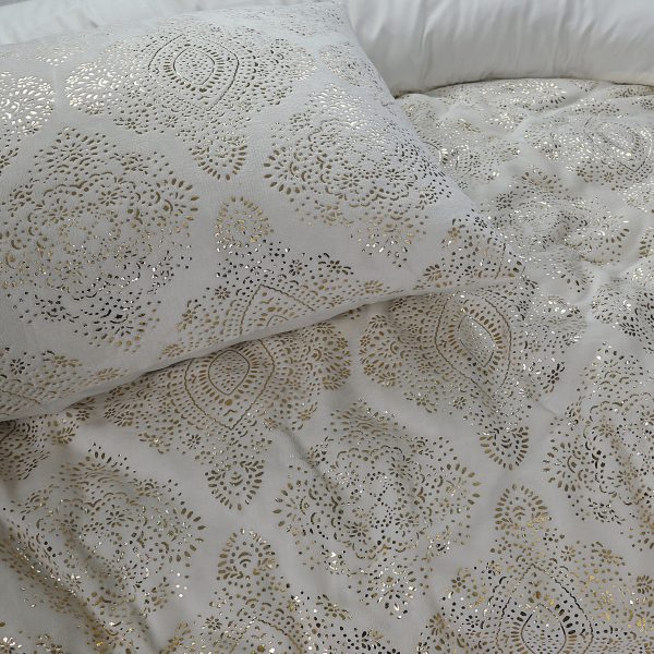 Sleeptime Glamour Flanel Art Foil Creme 240 x 200/220 cm - Afbeelding 5