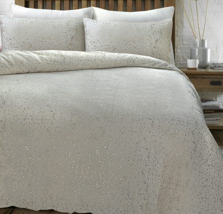 Sleeptime Glamour Flanel Sprankle Foil Creme 140 x 200/220 cm