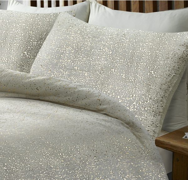 Sleeptime Glamour Flanel Sprankle Foil Creme 240 x 200/220 cm - Afbeelding 3