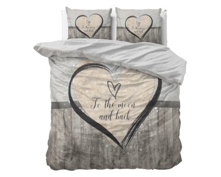 Sleeptime Love To The Moon And back 2 Grijs 200 x 200/220 cm