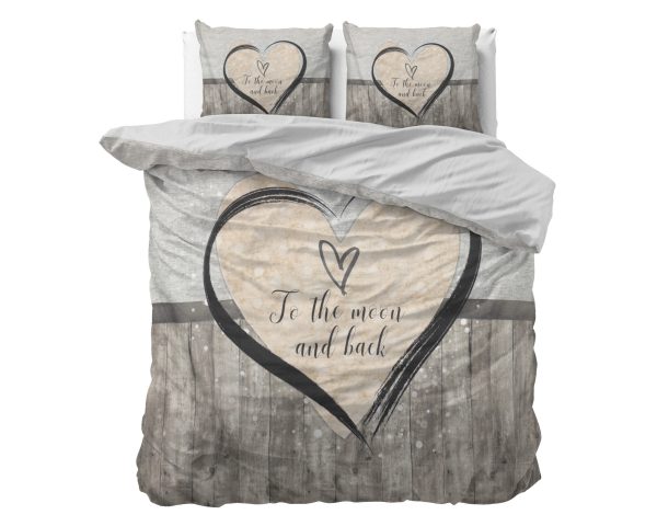 Sleeptime Love To The Moon And Back 2 Grijs 240 x 200/220 cm