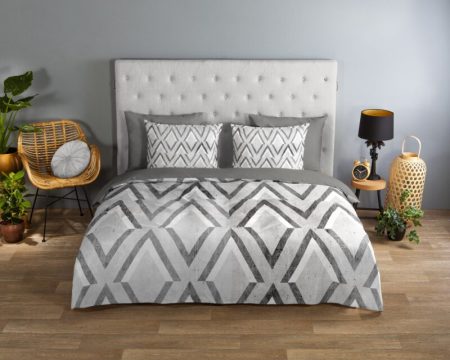 Good Morning Dekbedovertrek "grafische print" - Blauw - (240x200/220 cm) - Katoen