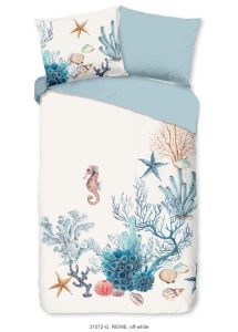 Good Morning Dekbedovertrek "maritiem" - Wit - (140x200/220 cm) - Katoen