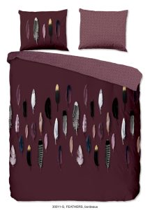 Good Morning Dekbedovertrek "veren" - Rood - (140x200/220 cm) - Katoen