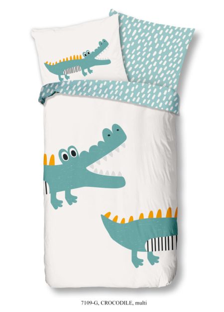 Good Morning Kinderdekbedovertrek "krokodil" - Multi - (135x200 cm) - Katoen