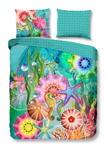 HIP Dekbedovertrek "manadals en zee thema" - Multi - (240x200/220 cm) - Katoen Satijn