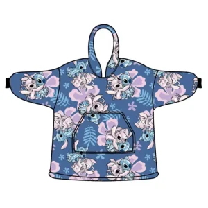 Stitch poncho 7-14 jaar Bloemen