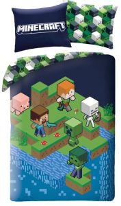 Minecraft Dekbedovertrek game on - 140 x 200 cm - 70 x 90 cm -  Polyester