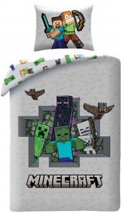 Minecraft Mobs Dekbedovertrek - 140 x 200 cm - 70 x 90 cm -  Polyester