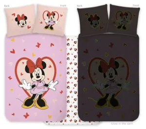 Minnie Mouse Peuterdekbedovertrek Glow in the Dark  - 100 x 135 cm - Katoen