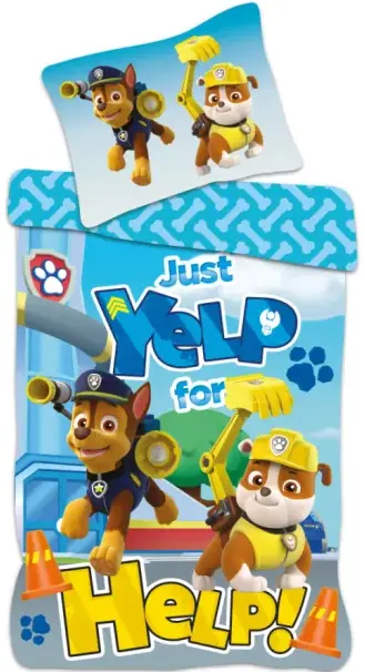 Paw Patrol Yelp for Help dekbedovertrek 140 x 200 cm - 70 x 90 cm Katoen