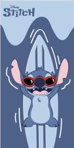 Stitch strandlaken blauw 70 x 140 cm polyester