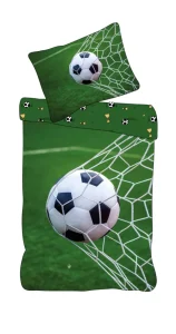 Voetbal Dekbedovertrek goal - Eenpersoons - 140 x 200 cm - Groen